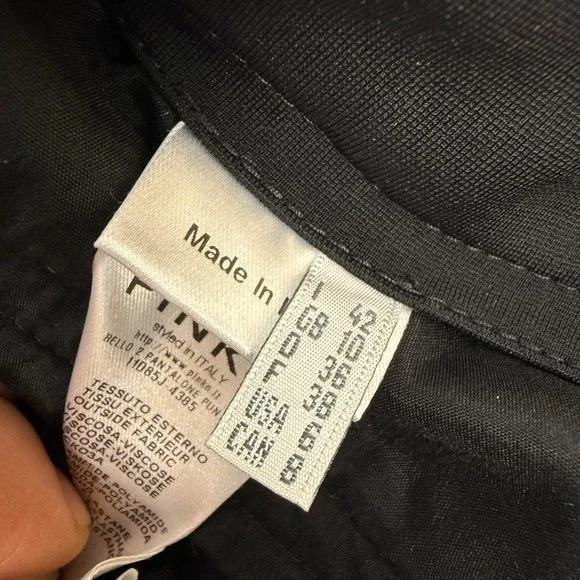 PINKO Bello 2 Pantalone Punto Black Trousers Womens Size 6 - Picture 3 of 8